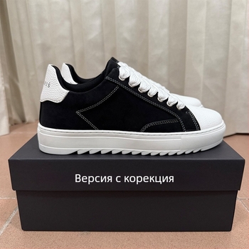 Спортно-елегантни обувки за мъже и жени, с дебел под, връзки, платнен горен, гумена подметка, PU стелка