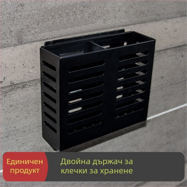 Неръждаема стомана – стенна кухненска полица с държател за ножове, дъска за рязане и съхранение на капаци, 1 слой, модел AQ-221