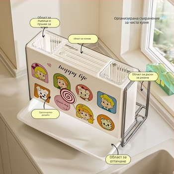 Кухненски държач за ножове – стенен, без монтаж, въглеродна стомана, марка ZN