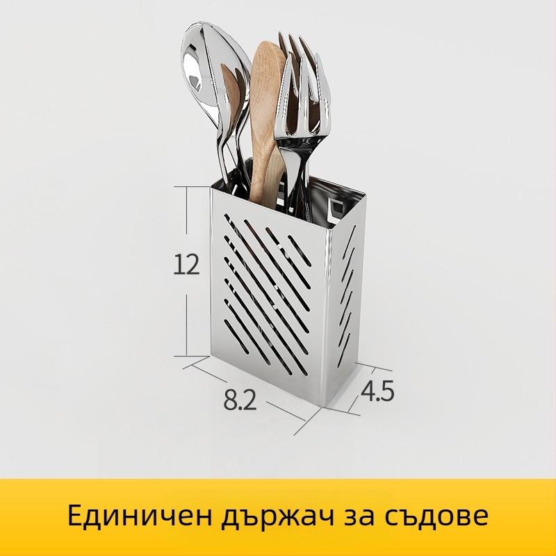 Стенно монтирана кухненска ракla, 304 неръждаема стомана, многофункционална с монтаж без инструменти, стенна полка за съхранение, Донггуан 2019