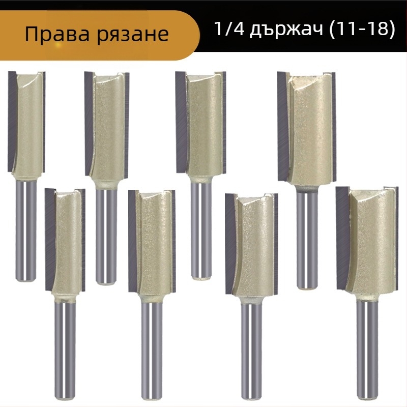 Фреза за каналиране за дърво, едностранна и двустранна режеща повърхност, съвместима с CNC/гравиращи машини, за дърво, MDF и ламинирани плочи