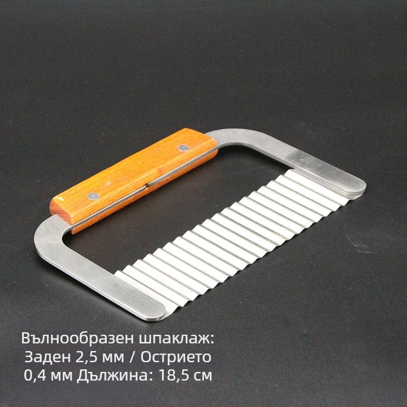 Комплект шпатули за teppanyaki със дървени дръжки, шпатули от неръждаема стомана – висока топлоустойчивост, антиизгаряне, прибори за грил