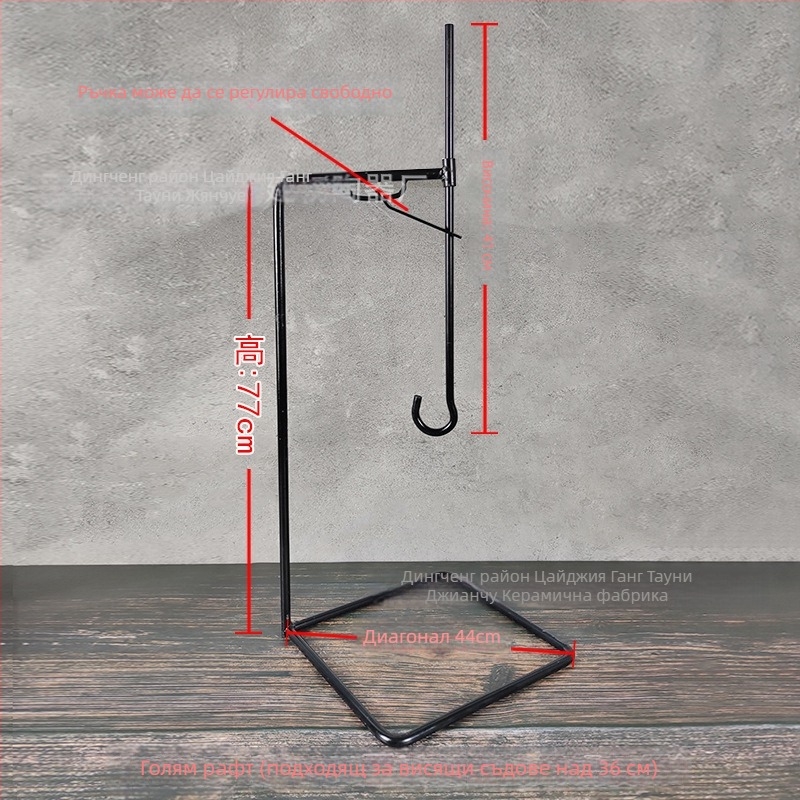 Традиционен висящ чугунен тиган за яхнии – китайски стил, без покритие, едно дъно, съвместим с газова печка