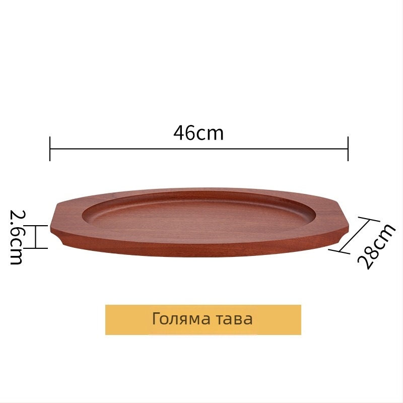 Яйцевиден тиган от 304 неръждаема стомана, двойно ухо, удебелено дъно, модел HO-1021