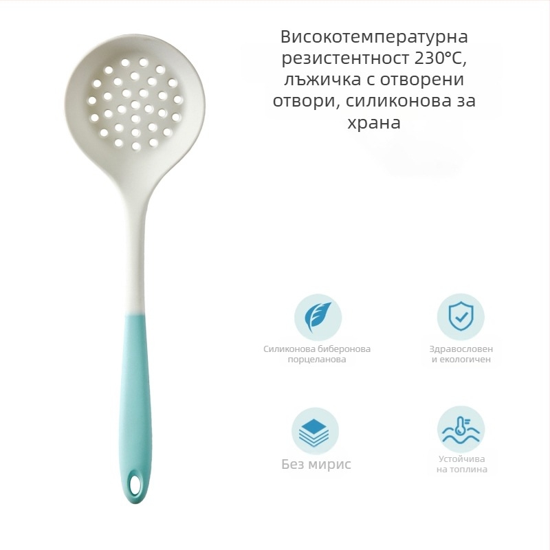 Xukang силиконови шпатули, комплект 4 броя, с клип за храна и супена лъжица, незалепващи, устойчиви на хлъзгане, термоустойчиви