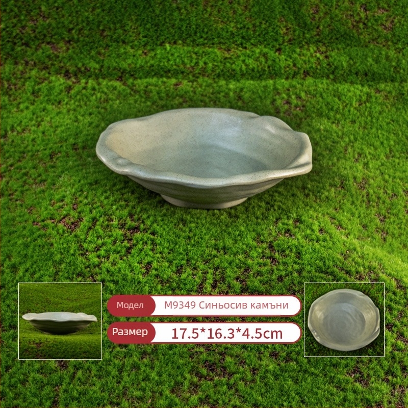 Меламинов плитък правоъгълен съд за горещ пот и грил — полирана повърхност, персонализируем