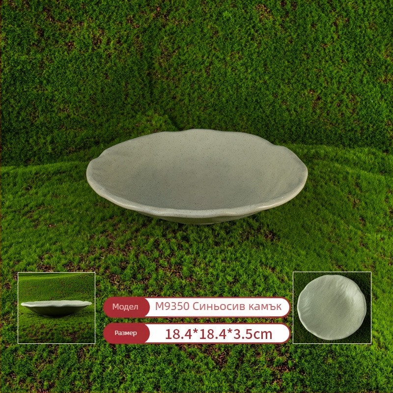 Меламинов плитък правоъгълен съд за горещ пот и грил — полирана повърхност, персонализируем