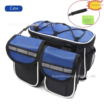 Чанта за велосипед за предна рамка - твърд корпус, водоустойчива, капацитет 2 л, модел 21, полиестер, за планински и шосейни велосипеди