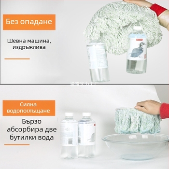 Сменяема глава за моп, въртяща се глава за моп, удебелена, универсално съвместимо за штанга за моп | Бранд: TONGLEI; Материал: Sandalwood