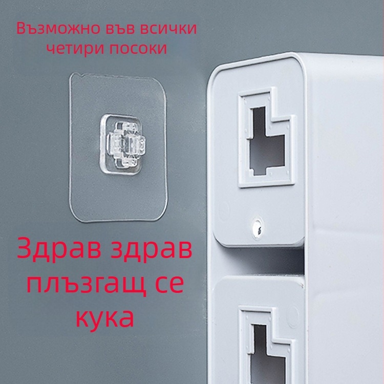 Сапунена чиния със самозалепваща закачалка за плочки и вакуумна чашка – ABS пластмаса