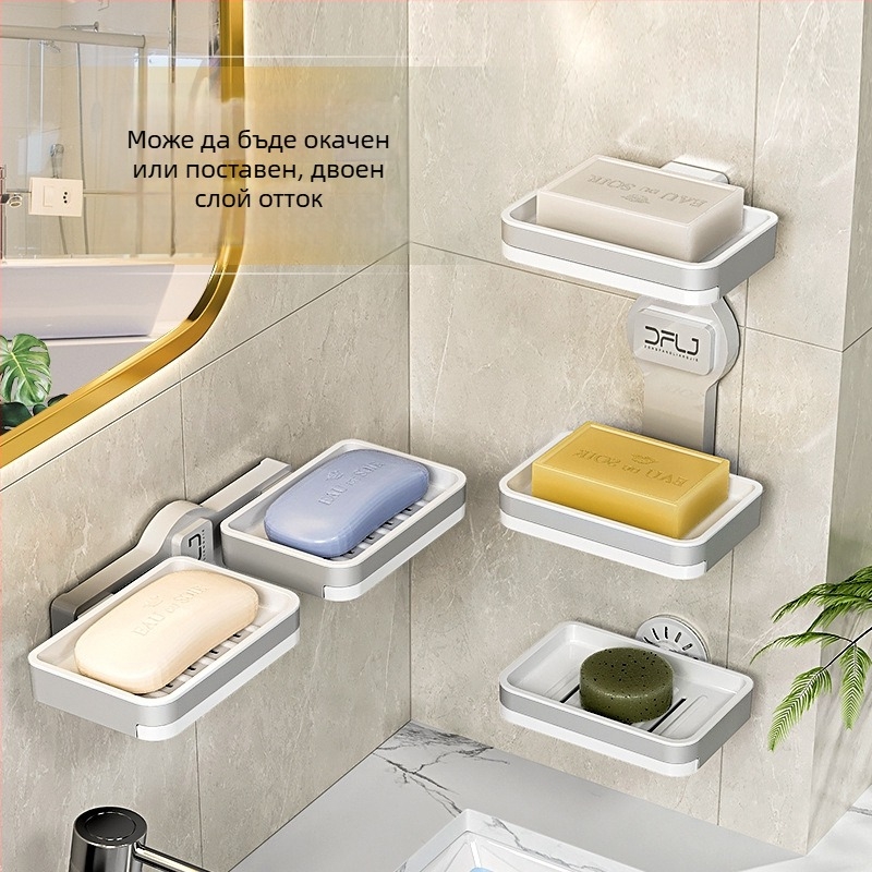 Сапунена поставка с вендуза - монтаж без пробиване, лесна за демонтиране и почистване, неплъзгаща се, пластмасова; Марка Oriental Bright Clean; Опаковка: 100 бр