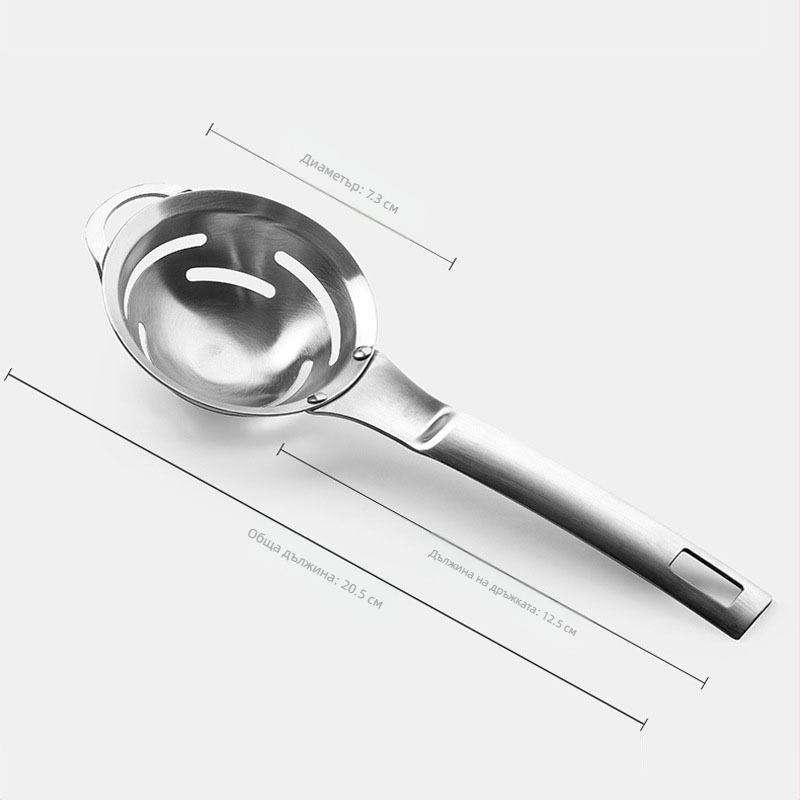 Разделител за яйчен белтък и жълтък от 304 неръждаема стомана, марка My Shuri, печатно лого, персонализиране на обработката