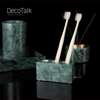 Държач за четки за зъби от мрамор, без пробиване, Nordic стил, DecoTalk