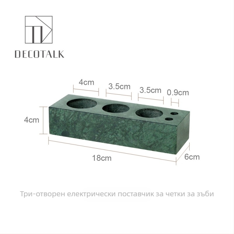 Държач за четки за зъби от мрамор, без пробиване, Nordic стил, DecoTalk