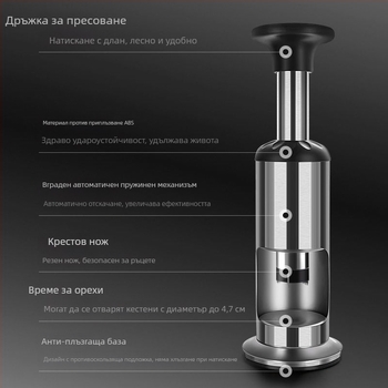 Отворвач за кестени с кръстообразна форма, 304 неръждаема стомана, антично-ретро стил, 2019 г.