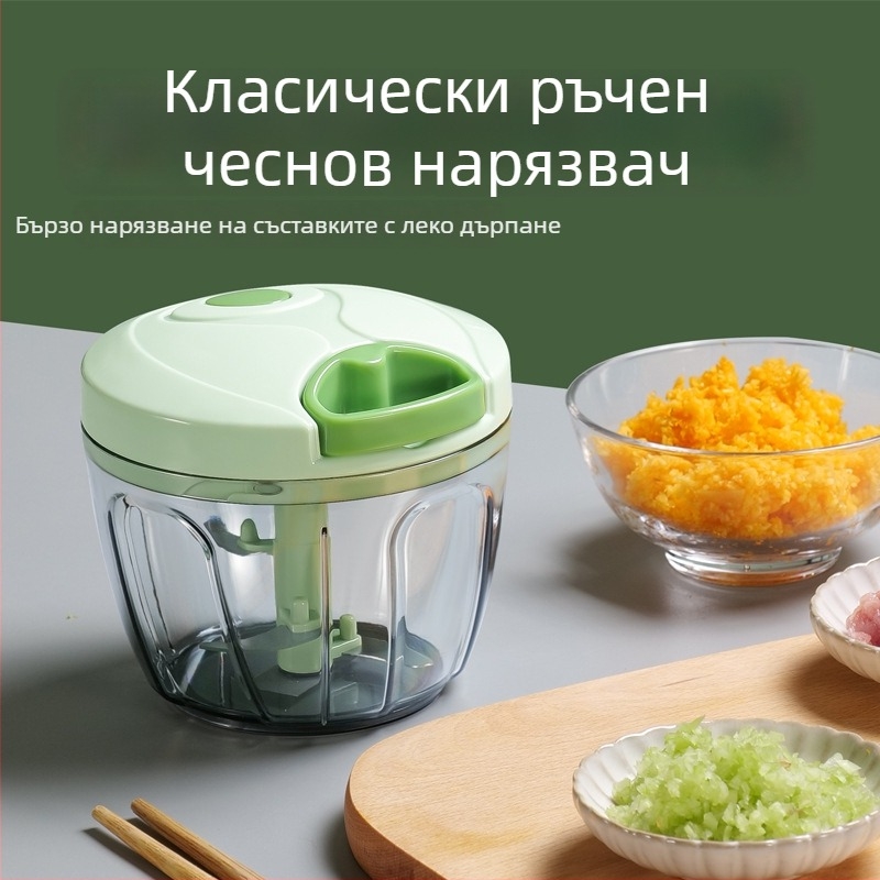 Ръчна преса за чесън, мултифункционален кухненски уред, марка Happy Mommy, материал PS/ABS/PP и неръждаема стомана