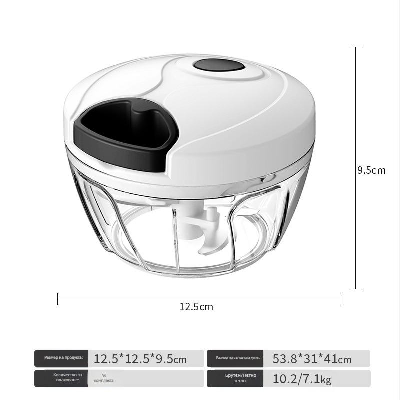 Ръчна преса за чесън, мултифункционален кухненски уред, марка Happy Mommy, материал PS/ABS/PP и неръждаема стомана