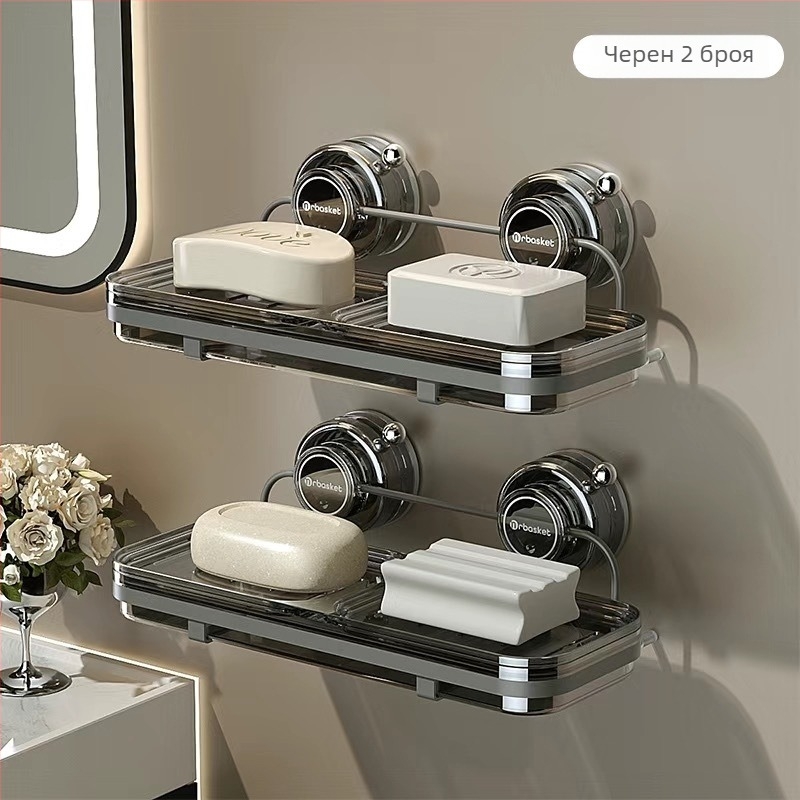 Сапунник със suction cup за стена, висок клас, метал и пластмаса, 24 бр., марка: Други