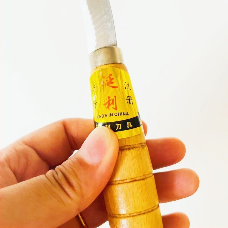 Yanli извит нож за плодове, нож за банани, полумесечна обелка и нож за ананас, неръждаема стомана, мултифункционален кухненски инструмент.