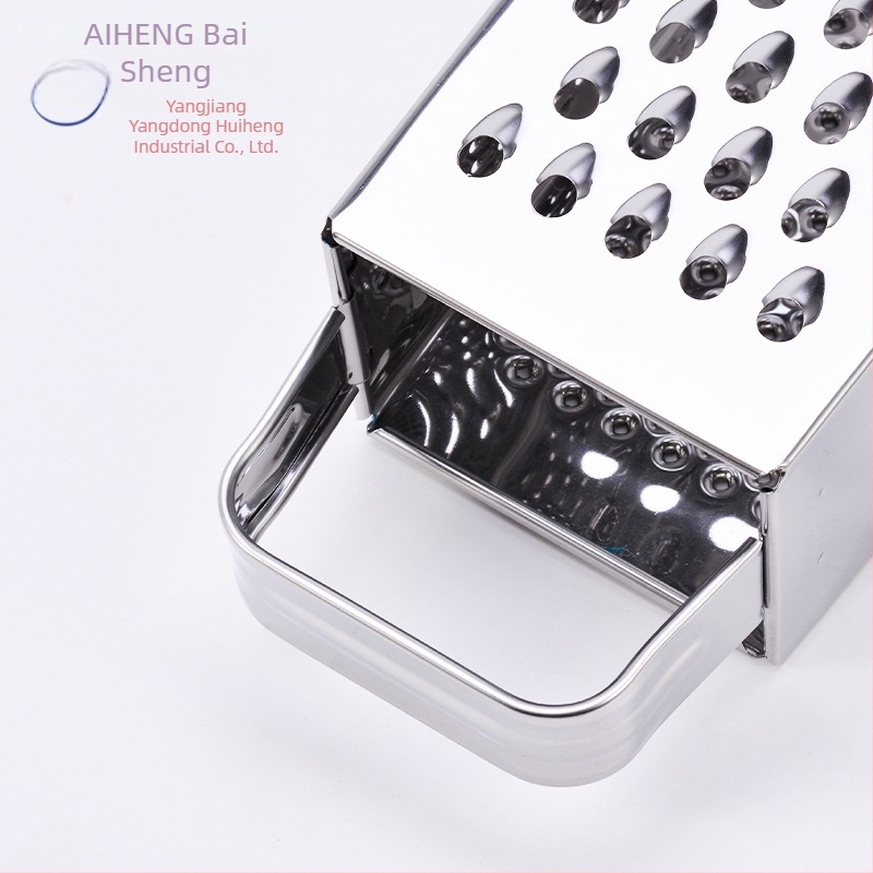 Четиристранен неръждаем стоманен рендe за зеленчуци, плодове и картофи; многофункционално рендe за настъргване на сирене