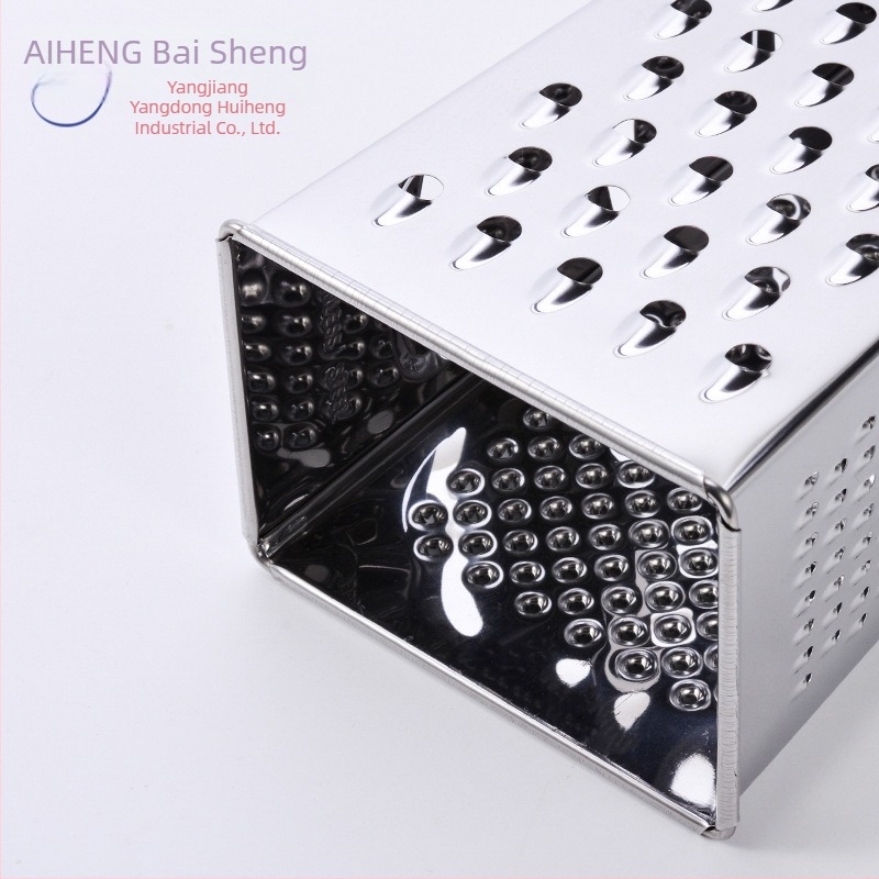 Четиристранен неръждаем стоманен рендe за зеленчуци, плодове и картофи; многофункционално рендe за настъргване на сирене