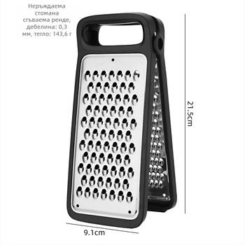 Сгъваема двустранна неръждаема рендета за настъргване и режене, мултифункционална рендета за зеленчуци, 430 неръждаема стомана