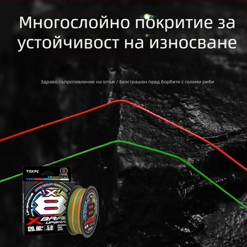 BKUMAN Основна PE риболовна линия, 8-нишна, тест 3-33 кг, за дълги хвърляния
