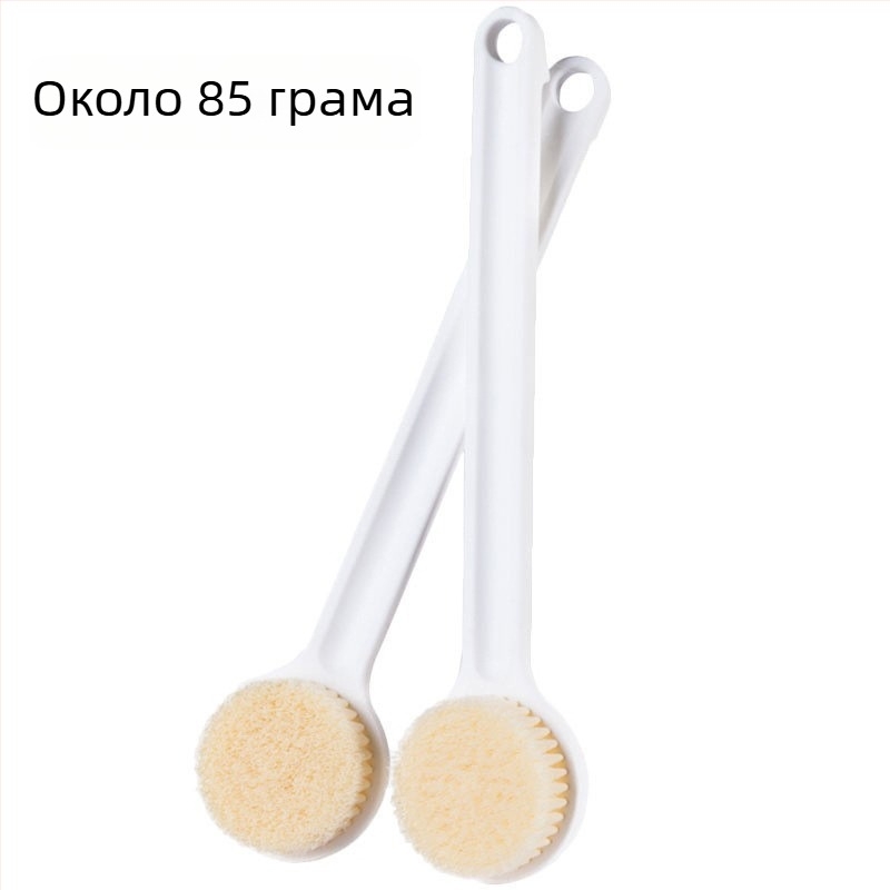 Четка за баня с дълга дръжка и меки влакна – комплект за почистване на гърба; без печат; материал: PP nylon wool