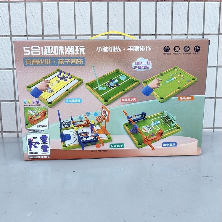 Пет в едно: Игра за футбол на маса за деца — ABS конструкция, настолна игра за деца, подобрява координацията ръка-око и родителско-детска комуникация