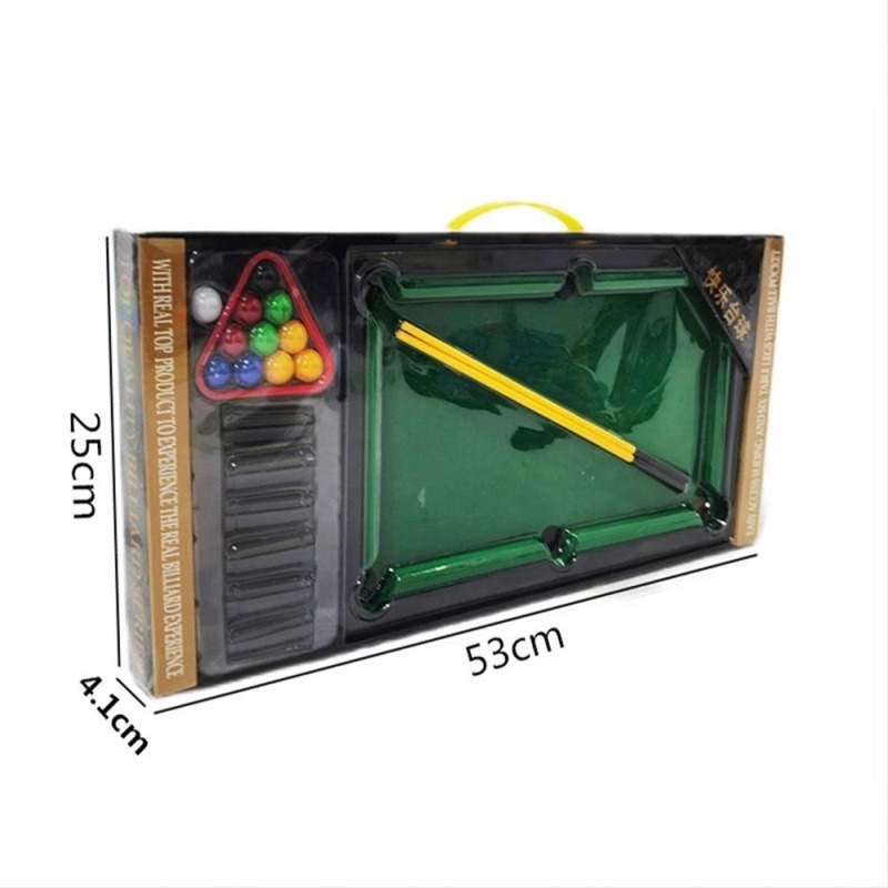 Детски настолен билярд комплект за игри — родителско взаимодействие, пластмасов материал, подходящ за деца 7–14 г., опаковка с прозорец, способства интелектуално развитие и координация ръка-мозък