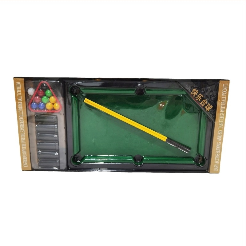 Детски настолен билярд комплект за игри — родителско взаимодействие, пластмасов материал, подходящ за деца 7–14 г., опаковка с прозорец, способства интелектуално развитие и координация ръка-мозък