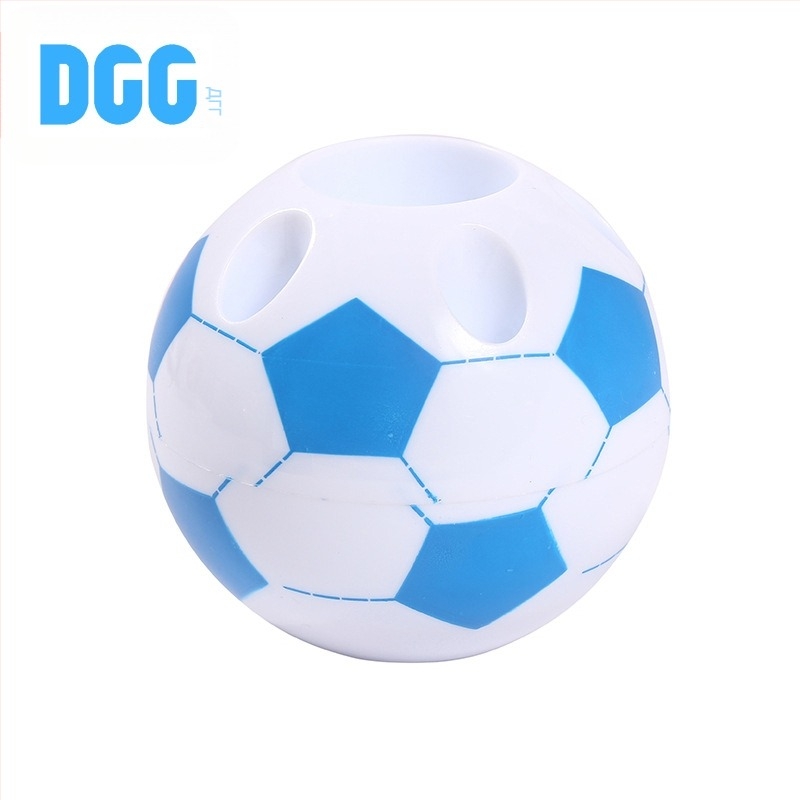 Кръгъл пластмасов държач за химикалки във форма на футболна топка, настолен органайзер за бюро с възможност за печат на лого