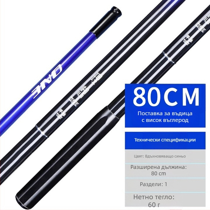 Giant Fin King държач за въдици в турелно оформление — въглероден, батериен, неподвижно въртене, без сгъване