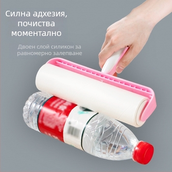 Леплив ролер за косми за домашни любимци — Материал: силиконова бяла хартия; Лепило: горещо стоплящо се лепило, чувствително към натиск; Марка: Man Jieli; Категория: леплив ролер за косми