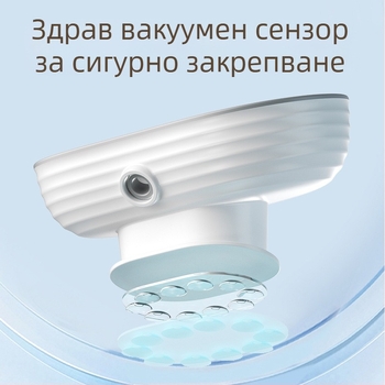 Стенно монтиран държач за сапун за баня, без пробиване, двойно отделение, дренаж и присоска, от пластмаса