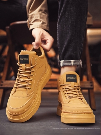 Мъжки ботуши Martin със замша на горната част, гумена подметка, платнена стелка, устойчиви на износване.