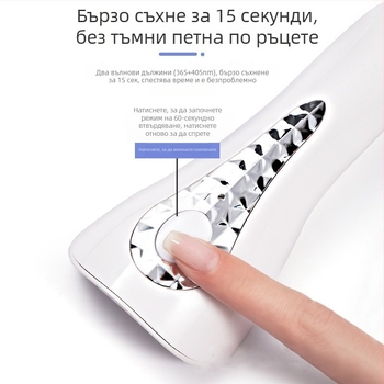 Ръчна лампа за полимеризиране на гел лак за маникюр, модел 02, домашна марка