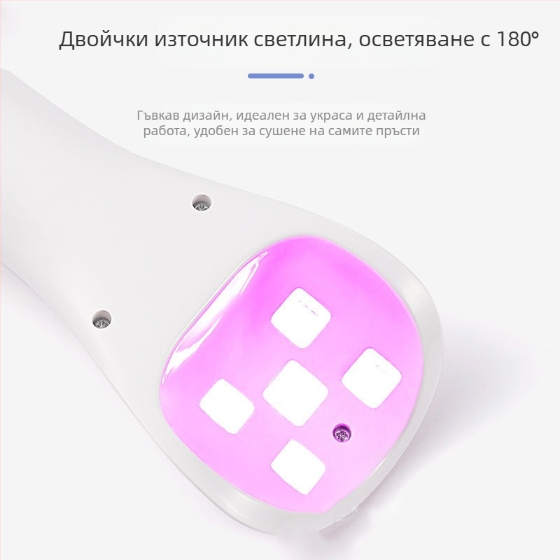 Ръчна лампа за полимеризиране на гел лак за маникюр, модел 02, домашна марка