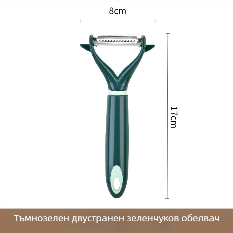 Обелвач и резач за краставици и зеленчуци – мултифункционален кухненски инструмент със стоманена глава и PP дръжка