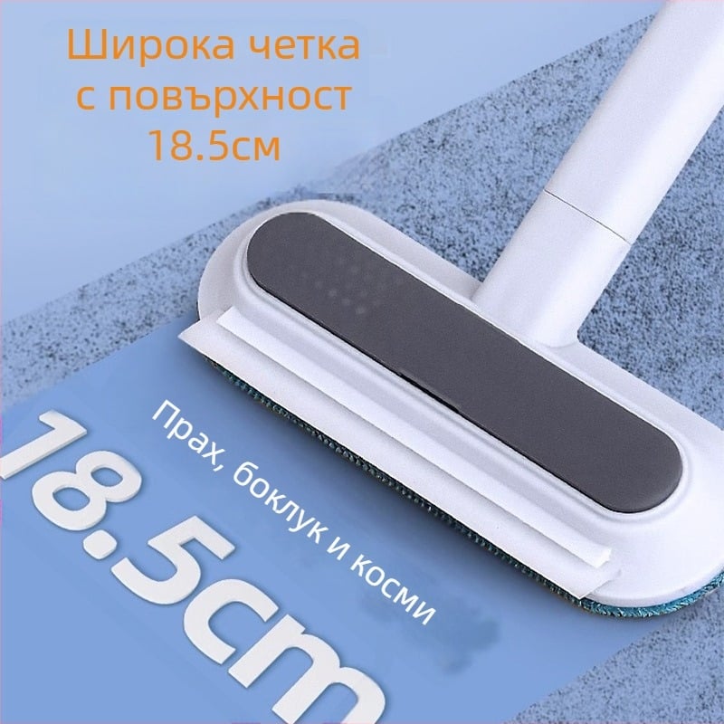 Почиствател за козина от котки и кучета със всмукване и щифтова четка за косми по килими и легла (Материал: PP фланел; Внос: Не; Подарък: Не)