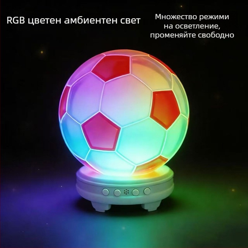 Bluetooth колонка с атмосферен светлинен ефект, 5W изход, вградена литиева батерия 1200–2000 mAh, 360° обгръщащ звук