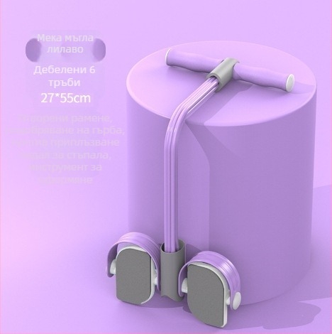 Уред за коремни преси с педален опън и брояч, шест-нишкова система за домашно ползване