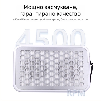 Колектор за прах за маникюр, ултра тънък, безшумен, с два въртящи се диска и силно всмукване, неръждаема стомана, 1012 г