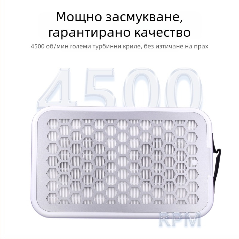 Колектор за прах за маникюр, ултра тънък, безшумен, с два въртящи се диска и силно всмукване, неръждаема стомана, 1012 г