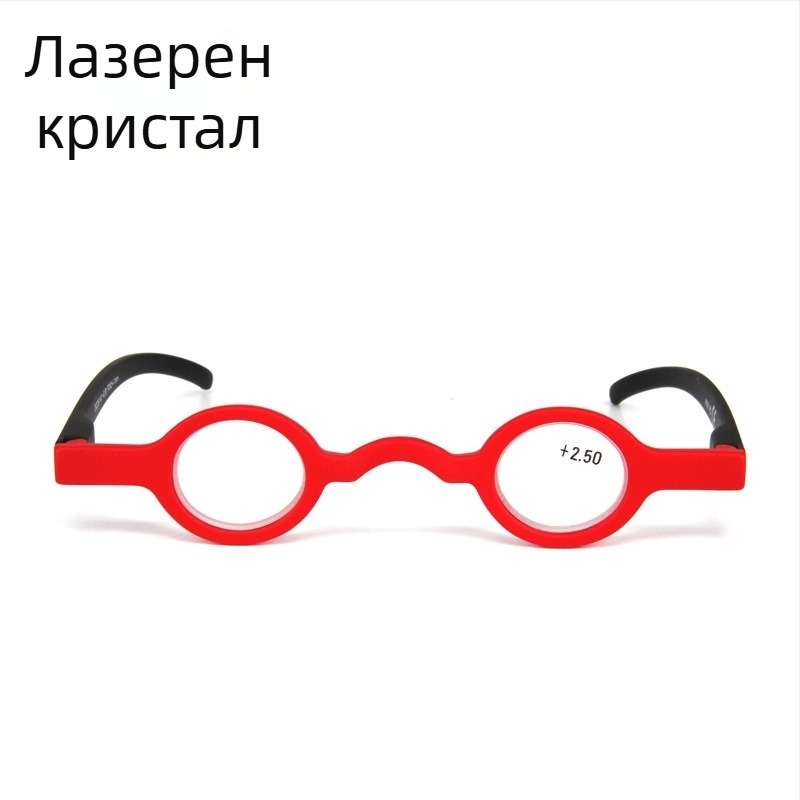 Очила за четене, пълна рамка, кръгла рамка, винтидж стил, лещи от смола