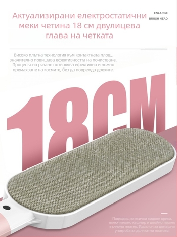 Ролка за отстраняване на власинки от дрехи – ABS/PP материал, модерен минималистичен дизайн, пусната през 2020 г., премахва косми и прах