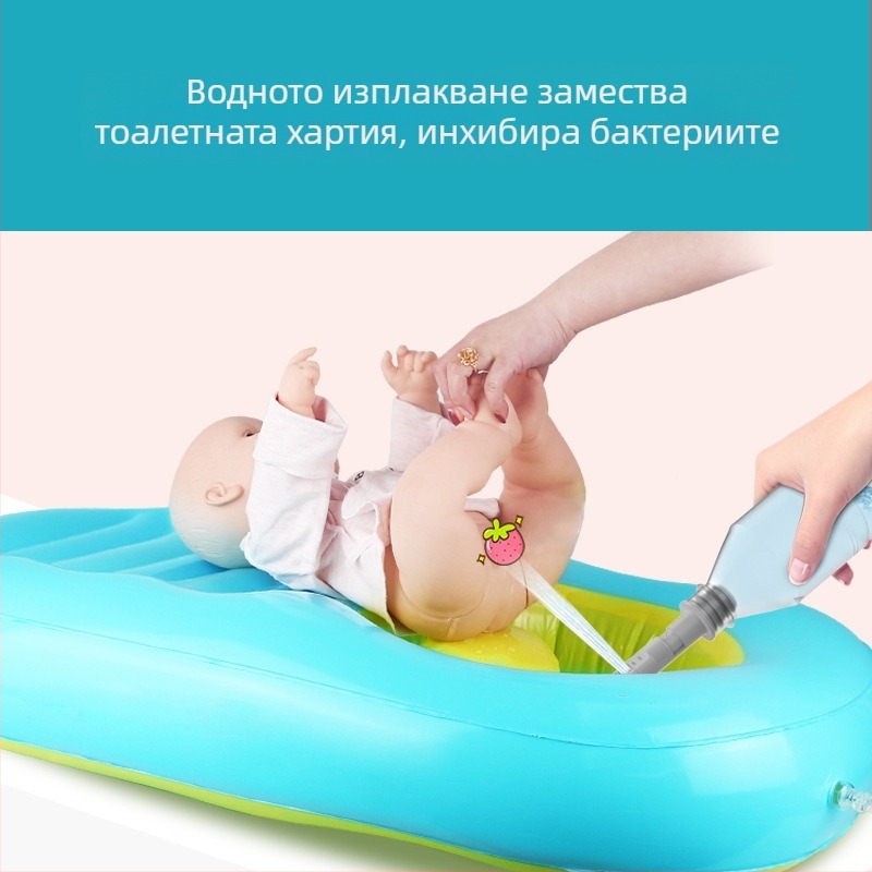 Ръчно преносимо биде за женска интимна хигиена — ABS материал, режим на изплакване, инжекционно формоване, вътрешен диаметър 21–25 мм