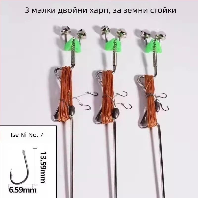 Неръждаема стоманена пружинна експлозивна кука за автоматичен риболов – бодлива кука за поточен риболов