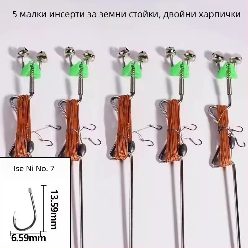 Неръждаема стоманена пружинна експлозивна кука за автоматичен риболов – бодлива кука за поточен риболов