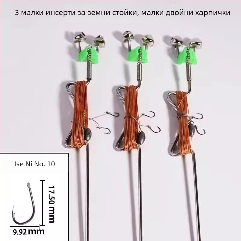 Неръждаема стоманена пружинна експлозивна кука за автоматичен риболов – бодлива кука за поточен риболов